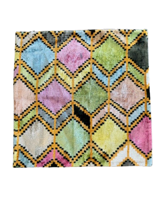 20"x20" Velvet Pillow Covers, Geometric