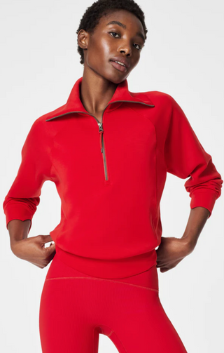 AE Half Zip, Red