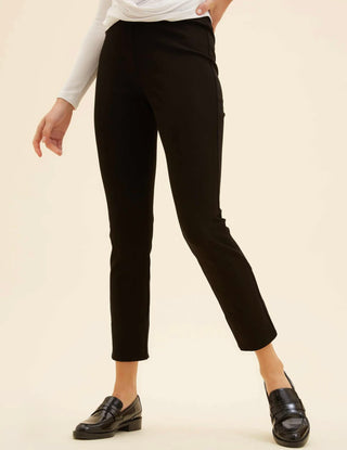 Ankle Slit Pants, Black