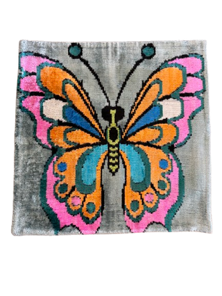 20"x20" Velvet Pillow Covers, Butterfly