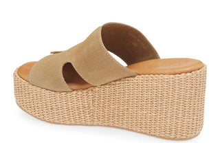 Taupe Suede Jamie Platform Slide