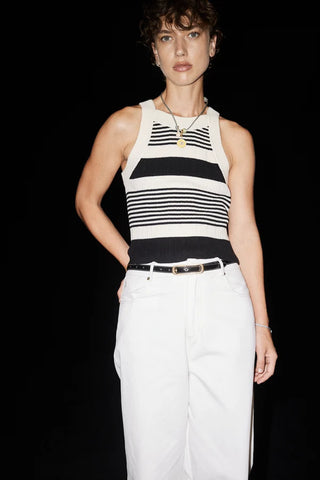 Luma Tank in Noir Stripe