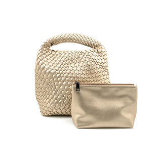 Champagne Mini Woven Bag