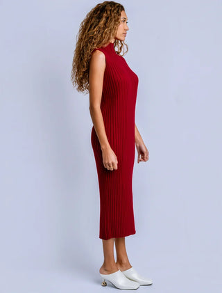 Teresa Dress in Cherry Red