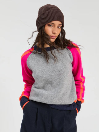Grey Colorblock Sweater