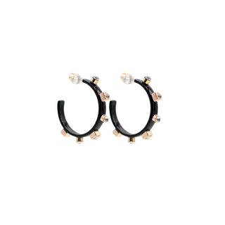 Black Metal Hoop in Gold