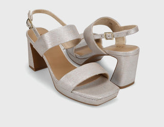 Maida Platform Heel, Pearl