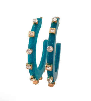 City Girl SM Hoop - Confetti Teal