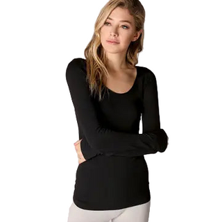 LS Scoop Neck Black