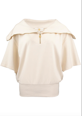 Josie Short Sleeve Sweatshirt, Ivory