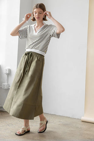 Poplin Skirt, Kelp