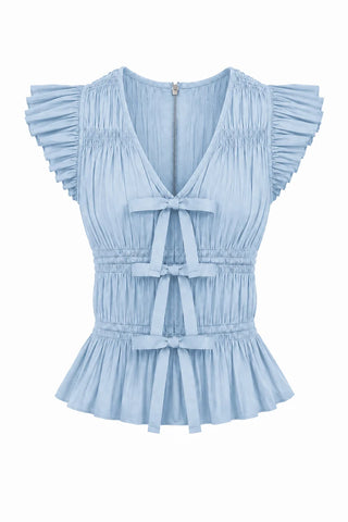 Powder Blue Nikkie Top