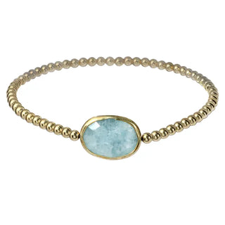 Whitney Bracelet , Blue Chalcedony
