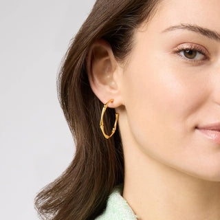 Bamboo Hoop Earrings