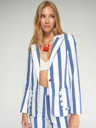 Blue & White Stripe Blazer
