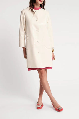 Mod Jacket Faux Leather in Oyster