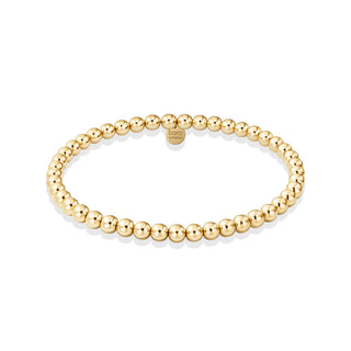 Classic 4mm Beaded Bracelet - Gold