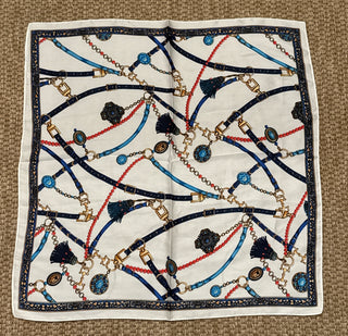 Decorative Scarf, Red, White & Blue