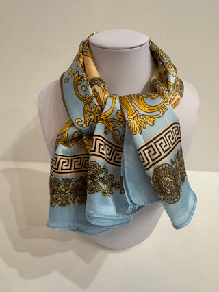 Blue & Gold Print Bandana
