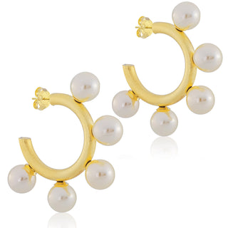 Gio Hoops Pearls