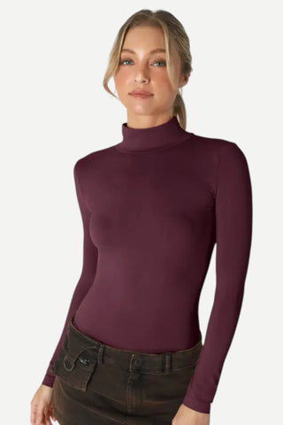 LS Mock Neck Fig