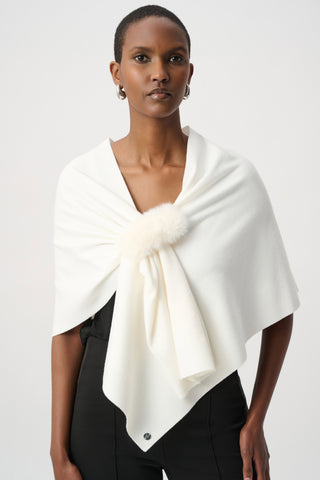 White Faux Fur Drape with Fur