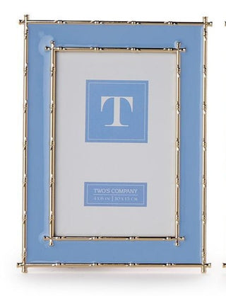 Blue Gold Bamboo Edge 4x6 Metal Frame