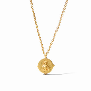 Honeybee Solitaire Necklace, Tanzanite Blue