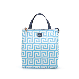 Lunch Tote, French Blue Greek Key