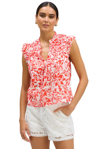 McKay Top, Red Floral