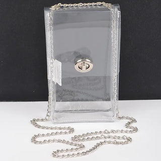 Clear Crossbody, Silver