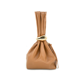 Wrist Evening Bag, Beige