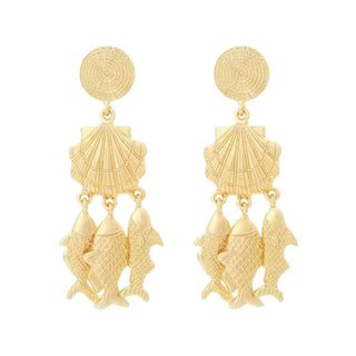Gold Under the Sea Earrings
