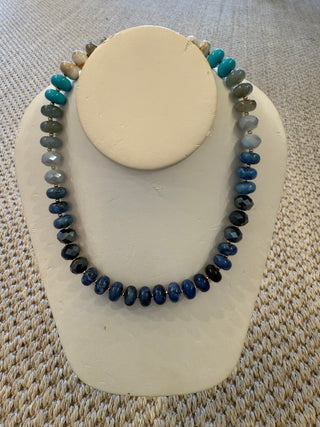 Blue & Turquoise Beaded Necklace