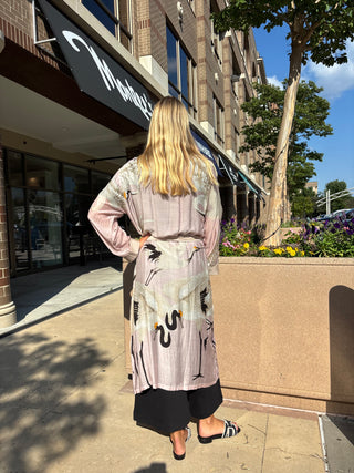 Pink Heron Robe - one size