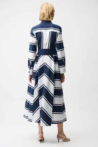Cotton Stripe Shirt Dress