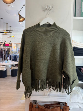 Sachi Aja Sweater in Olive Jade
