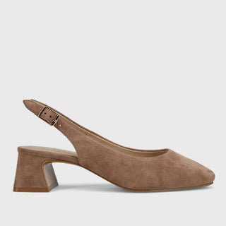 Darsy Heel in Military Suede