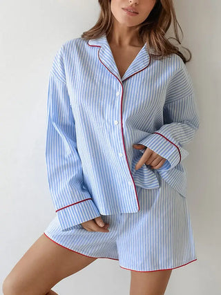 Classic Striped Pajama Short Set