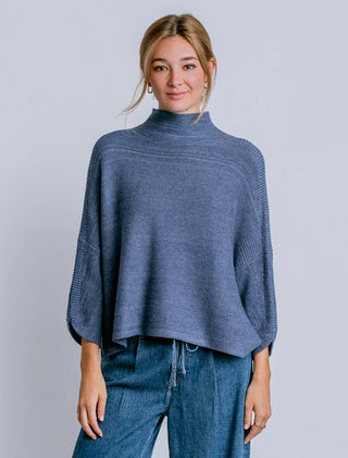 Midnight Blue Boho Sweater