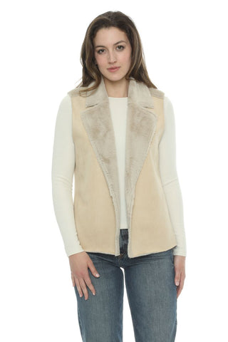 Lang Vest in Chamois