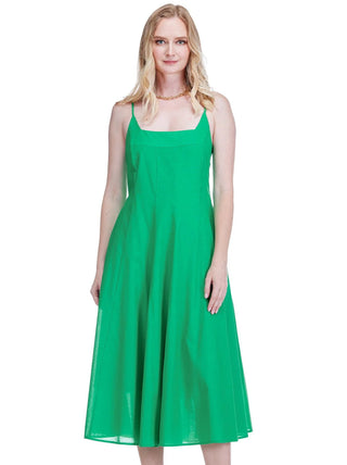 Fitted & Flared Green Dress