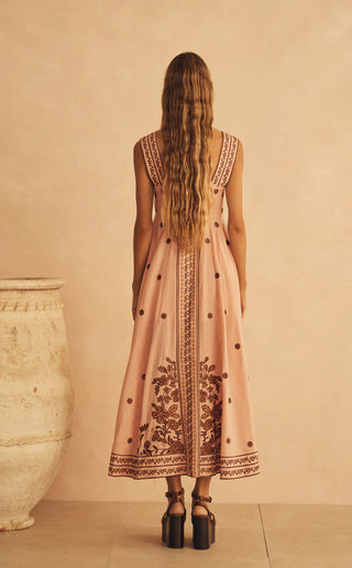 Infiorata Embroidered Maxi