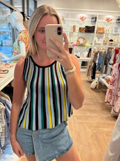 Murano Tank, Blue Multi