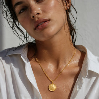 Catherine Medallion Necklace in Gold