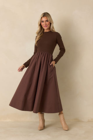 Reese Dress in Chocolate