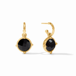 Honeybee Hoop & Charm Earring, Black