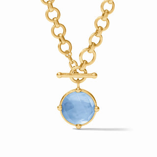 Honeybee Demi Necklace, Chalcedony Blue
