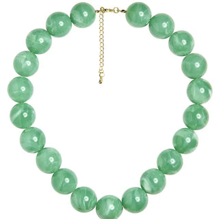Ryan Beaded Acrylic Necklace, Jade