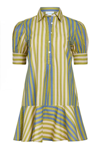 Liv Dress, Chartreuse Stripes